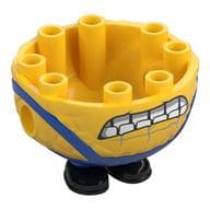 Minion Body, Extra Large Round with Grinning Teeth, Blue Overalls Print