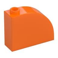 Brick Curved 1 x 3 x 2 em Laranja