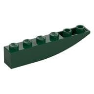 Brick Curved Inverted 6 x 1 em Verde escuro