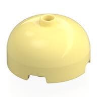 Brick Round 3 x 3 Dome with Center Stud em Amarelo vivo claro