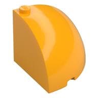 Brick Round Corner 4 x 4 x 3 Quarter Dome Top em Laranja vivo claro