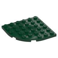Plate Round Corner 6 x 6 em Verde escuro