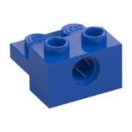 Technic Brick Special 1 x 2 with Pin Hole and 1 x 2 Plate em Azul