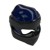 Wrap with Short Back Knot Smooth, Black Mask Pattern em Azul escuro