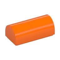 Brick Curved 1 x 2 x 2/3 Double Curved Top, No Studs em Laranja