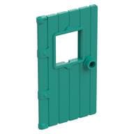 Door 1 x 4 x 6 with Window, Wood Structure, Tight Window Hold em Turquesa escuro