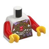 Torso, Armor, Red Jewel (Eye), Gold Crown, Gold and Lavender Decorations Print, Red Arms, Yellow Hands