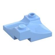 Brick Curved, Internal Double, 3 x 3 with 1/3 Inverted Cutout, Corner em Azul vivo claro