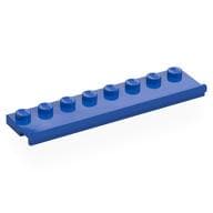 Plate Special 2 x 8 with Door Rail em Azul