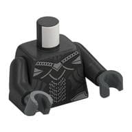 Torso, Armor, Silver Plates, Chain Mail Print, Pearl Titanium Arms, Dark Bluish Gray Hands