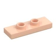 Plate Special 1 x 3 with 2 Studs with Groove and Inside Stud Holder (Jumper) em Nougat claro