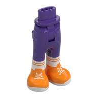 Minidoll Hips and Trousers with Back Pockets with White Socks, Orange Shoes Print