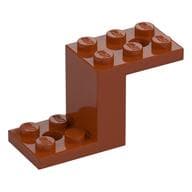 Bracket 5 x 2 x 2 1/3 with Holes, Inside Stud Holder em Laranja escuro