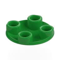 Plate Round 2 x 2 with Rounded Bottom [Boat Stud] em Verde vivo