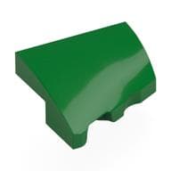 Brick Wedged, Curved 2 x 2 with Stud Notch Left em Verde