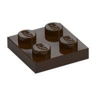 Plate 2 x 2 em Marrom escuro