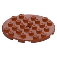 Plate Round 6 x 6 with Hole em Laranja escuro