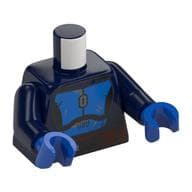 Torso, Blue Mandalorian Armor, Dark Brown Belt Print, Dark Blue Arms, Blue Hands