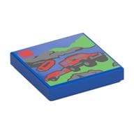 Tile 2 x 2 with LEGO Set Box Print
