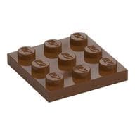 Plate 3 x 3 em Marrom avermelhado