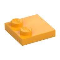 Plate Special 2 x 2 with Only 2 studs em Laranja vivo claro