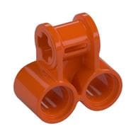 Technic Axle and Pin Connector Perpendicular Double em Laranja avermelhado