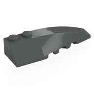Brick Wedged, Curved 6 x 2 Right, Smooth Inner Walls em Cinza azulado escuro
