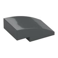 Brick Curved 3 x 2 No Studs em Cinza azulado escuro