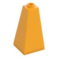 Brick Sloped 75° 2 x 2 x 3 Double Convex em Laranja vivo claro