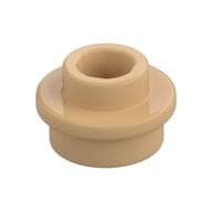 Plate Round 1 x 1 with Open Stud em Bege quente