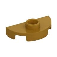 Plate Special Round 1 x 2 Half Circle with Stud (Jumper) em Dourado perolado