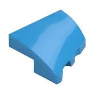 Brick Wedged, Curved 2 x 2 with Stud Notch Left em Celeste escuro