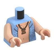 Torso, Open Shirt, Gold Pendant, Bart Light Nougat Chest Print, Light Nougat Arms and Hands