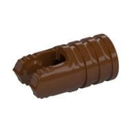 Hinge Cylinder 1 x 2 Locking with 2 Click Fingers and Axle Hole, 7 Teeth em Marrom avermelhado