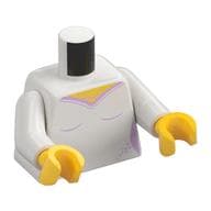 Torso, Ballerina Outfit, Bright Pink Trim Print, White Arms, Yellow Hands