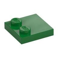 Plate Special 2 x 2 with Only 2 studs em Verde