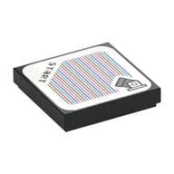 Tile 2 x 2 with 'Start', Cannon, and Barcode Print (Sticker)