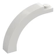 Brick Arch 1 x 5 x 3 1/3 Curved Top em Branco