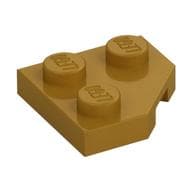 Wedge Plate 2 x 2 Cut Corner em Dourado perolado
