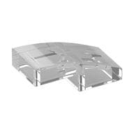 Brick Curved 2 x 1 No Studs [1/2 Bow] em Transparente