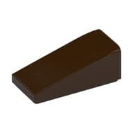 Brick Sloped 18° 2 x 1 x 2/3 em Marrom escuro