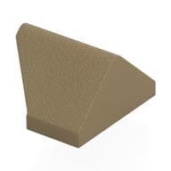 Brick Sloped 45° 2 x 1 Double / Inverted with Bottom Stud Holder em Bege escuro