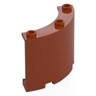 Panel 4 x 4 x 3 Quarter Cylinder em Laranja escuro