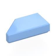 Tile 1 x 2 with Stud Notch Right em Azul vivo claro