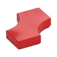 Tile Special 2 x 2 with 2 Quarter Round Cutouts em Vermelho