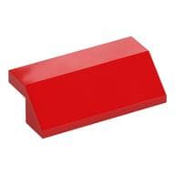 Brick Sloped 45° 2 x 4 with 2/3 Inverted Cutout and no Studs em Vermelho
