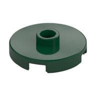 Plate Special Round 2 x 2 with Center Stud (Jumper Plate) em Verde escuro