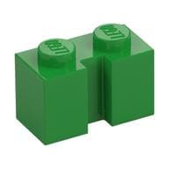 Brick Special 1 x 2 with Groove em Verde vivo