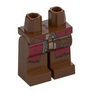 Hips and Reddish Brown Legs with Dark Red Robe Ends, Dark Tan Rope Belt, Pockets Print