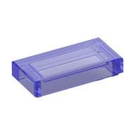 Tile 1 x 2 with Groove em Roxo translúcido